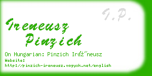 ireneusz pinzich business card